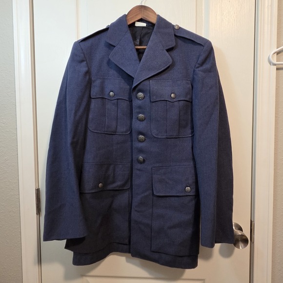 Other - Vintage US Air Force USAF Service Dress Blue Uniform Coat Size 36R